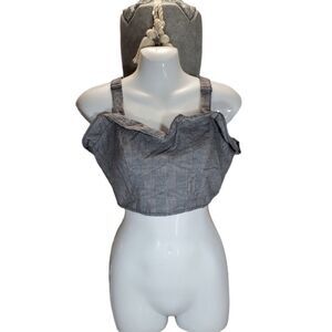 FOREVER 21 glen plaid crop top S